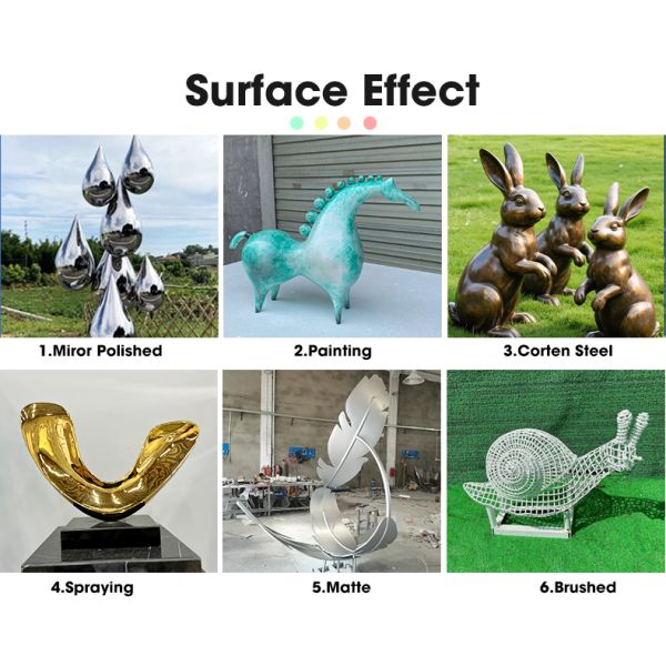 Customizable Design Durable Stainless Steel Sculpture for Indoor & Outdoor Use