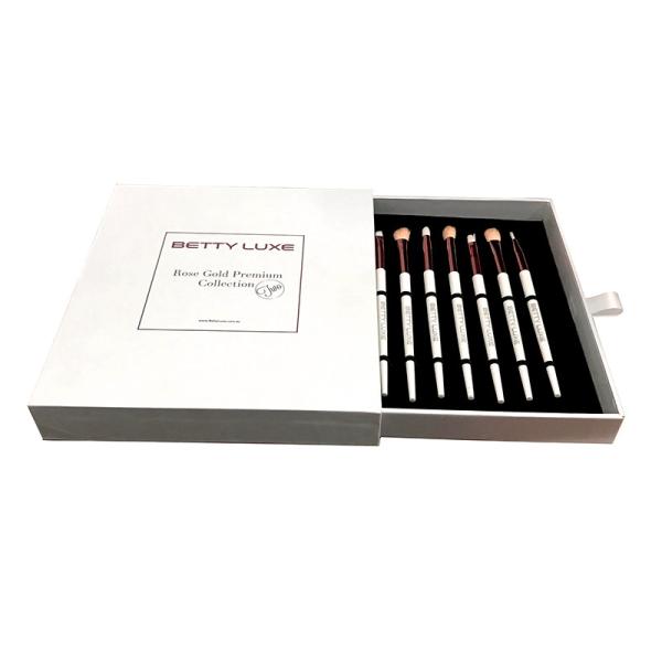 Оптовая упаковывая доставка обойм щетки макияжа изготовленная на заказ кладет белые коробки в коробку отправителя