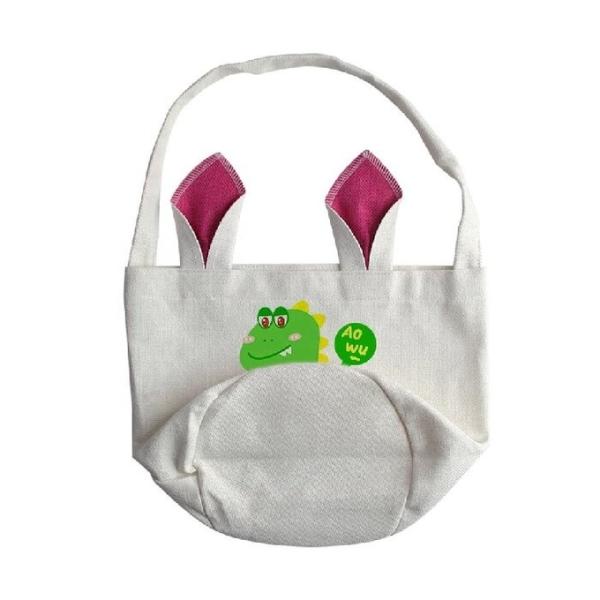 Custom Sublimation Bunny Ear Easter Basket diy Easter Egg Bucket
