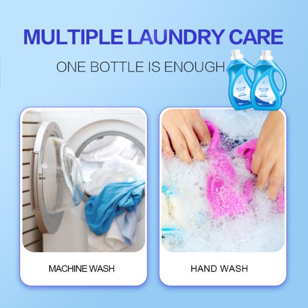 5 in 1 Liquid Laundry Detergent Stain Odor Remover Fabric Softener Color Brightener 2kg