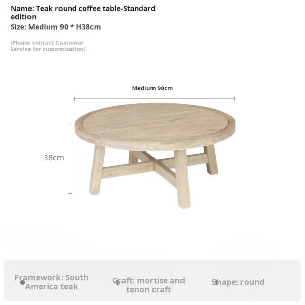 Customized High End Nordic Garden Solid Wood Sofa Set Outdoor Teak Leisure Table Chairs