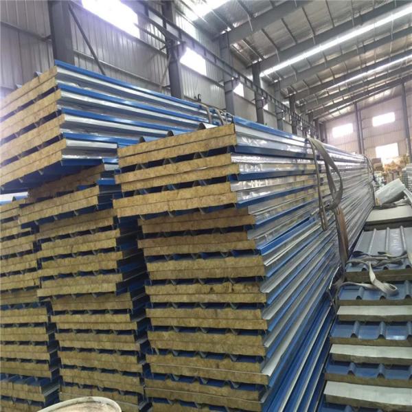 60minutes fire resistant 75mm rock wool sandwich cooler house sandwich panels