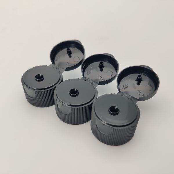Reusable 28mm Flip Cap , 3.5mm Hole Snap Bottle Cap With Smooth Closure