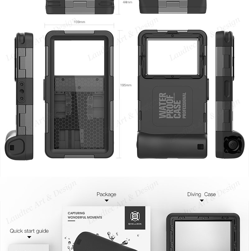 360 Full Waterproof Diving Cell Mobile Phone Case Cover High Clear Transparent for Iphone 15 14 13 12 Plus Pro Max