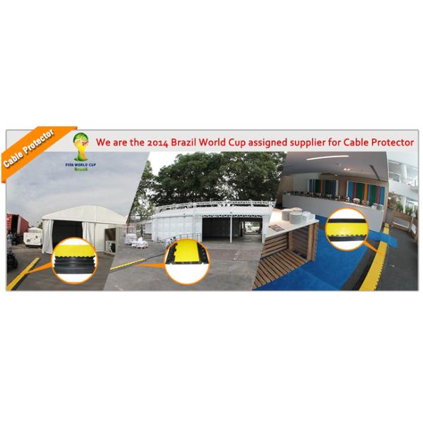 1000 * 250 * 50mm 2 Channel Cable Protector Ramp Heavy Duty For Outdoor Event