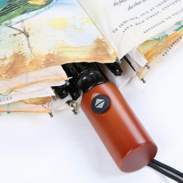 Telescopic Auto Open Close Umbrella Windproof Custom Logos Button Open Umbrella