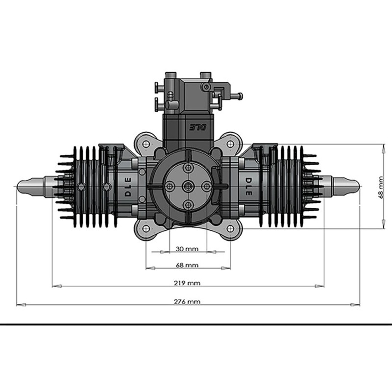 original dle 60 cc twin gas engine for rc airplane - fixed wing model