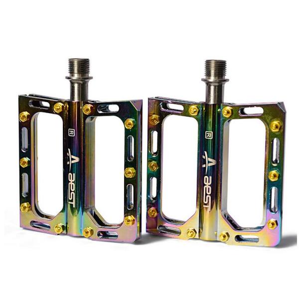 Велосипедная педаль Электрохромированная большая платформа Superlight YMPD-10To из сплава CNC Педаль 6 Запечатанные подшипники