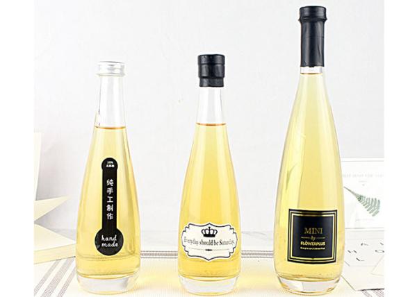 garrafa de uísque de vidro de 330ml 500ml/garrafas de vinho de vidro claras elegantes