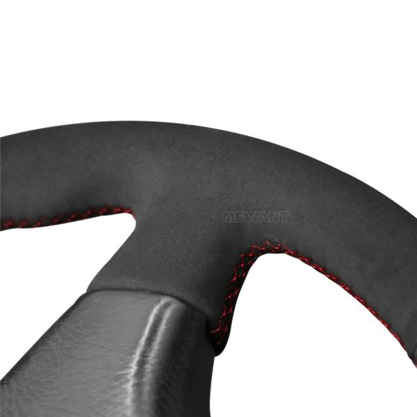 Sew Black Suede Steering Wheel Cover for Honda Civic 6 EK CTR EK3 EK4 Type R Sir EK9