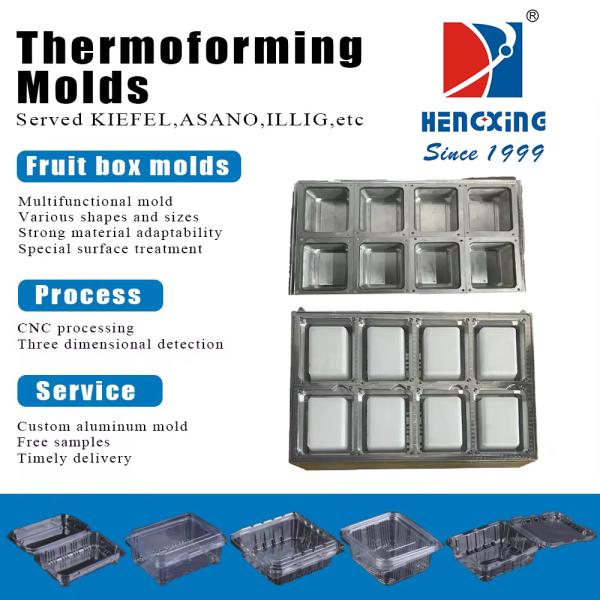 Frutas Molde de caja Molde termoformado Molde de aluminio Embalaje de precisión