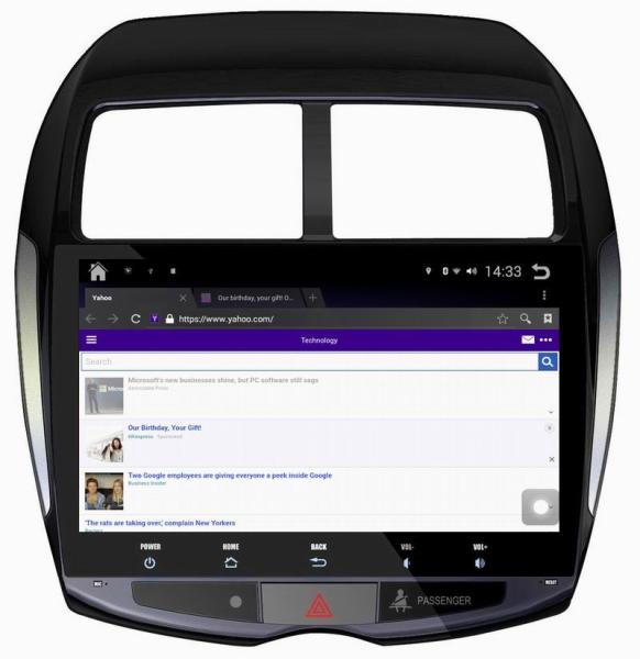 Ouchuangbo android 4.4 dvd multimedia auto radio for Mitsubishi ASX 2013-2015 support SWC 3G wifi BT