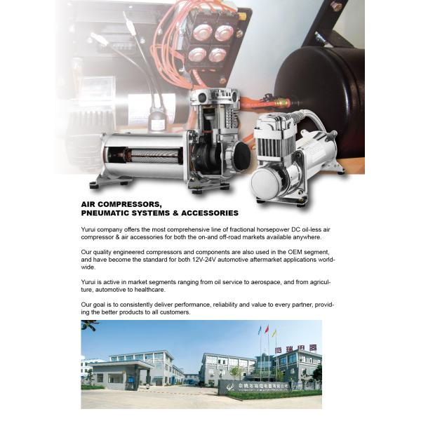 Cylindre simple de couleur noire compresseurs d'air de véhicule de 150 livres par pouce carré Chrome avec le sac pour l'inflation de voitures