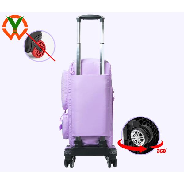 Sacs à dos de mode pour femmes avec roues Sacs de nuit avec boîte à chaussures pour les voyages