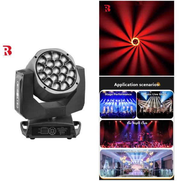 Светодиодный передвигающийся головной убор и вращение 19x15W 4 в 1 Beeye Light для сцены