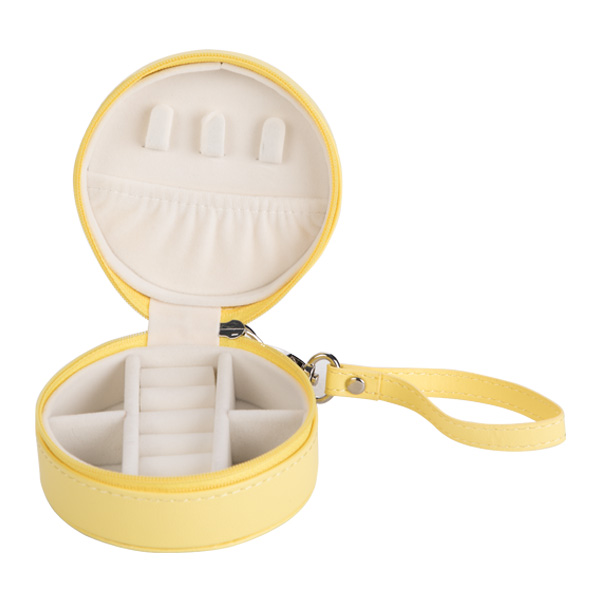 Blue / Pink / Green Portable Travel Jewelry Box Custom Logo Storage With Holder