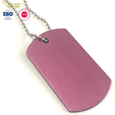 Cross Engraved Dog Tag Necklace Laser Logo Personalized Metal Zinc Alloy Souvenir