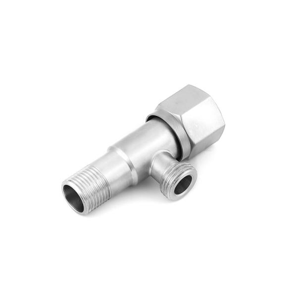 Plumbing Fixture SS201 Brushed Angle Valve For Kitchen 195g 1/2X3/8 Toilet Angle Valve