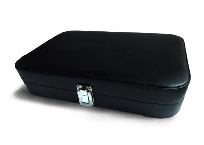 PVC 30 X 21 X 6cm do preto da tampa do caso do tênis de mesa do armazenamento da raquete com enchimento da esponja