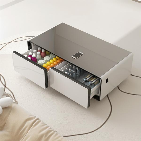 Elegant Home Furniture Multifunctional Coffee Table with Smart Furniture Refrigerator