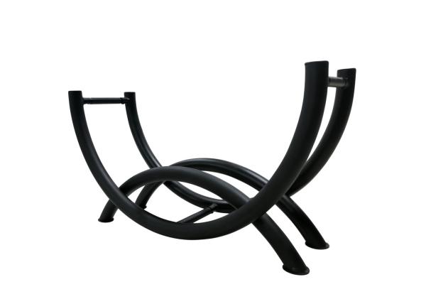 Construction Black Steel Fence Fireside Metal Log Storage Rack 19 Height