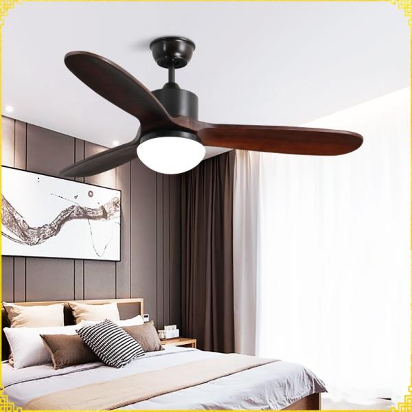 Fabricante: Lámpara de ventilador de interior de ahorro de energía moderna, decoración, aspas de madera contrachapada, control remoto, ventiladores de techo LED modernos de 48 pulgadas