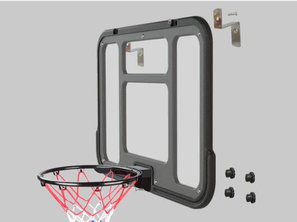 Prancha de basquete PC 41x28cm montada na porta para lazer infantil