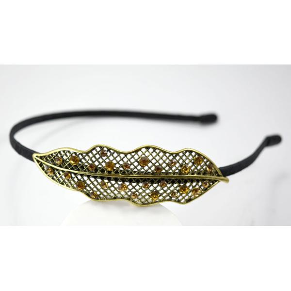 Leaves retro diamond hair hoop headband headdress upscale wild