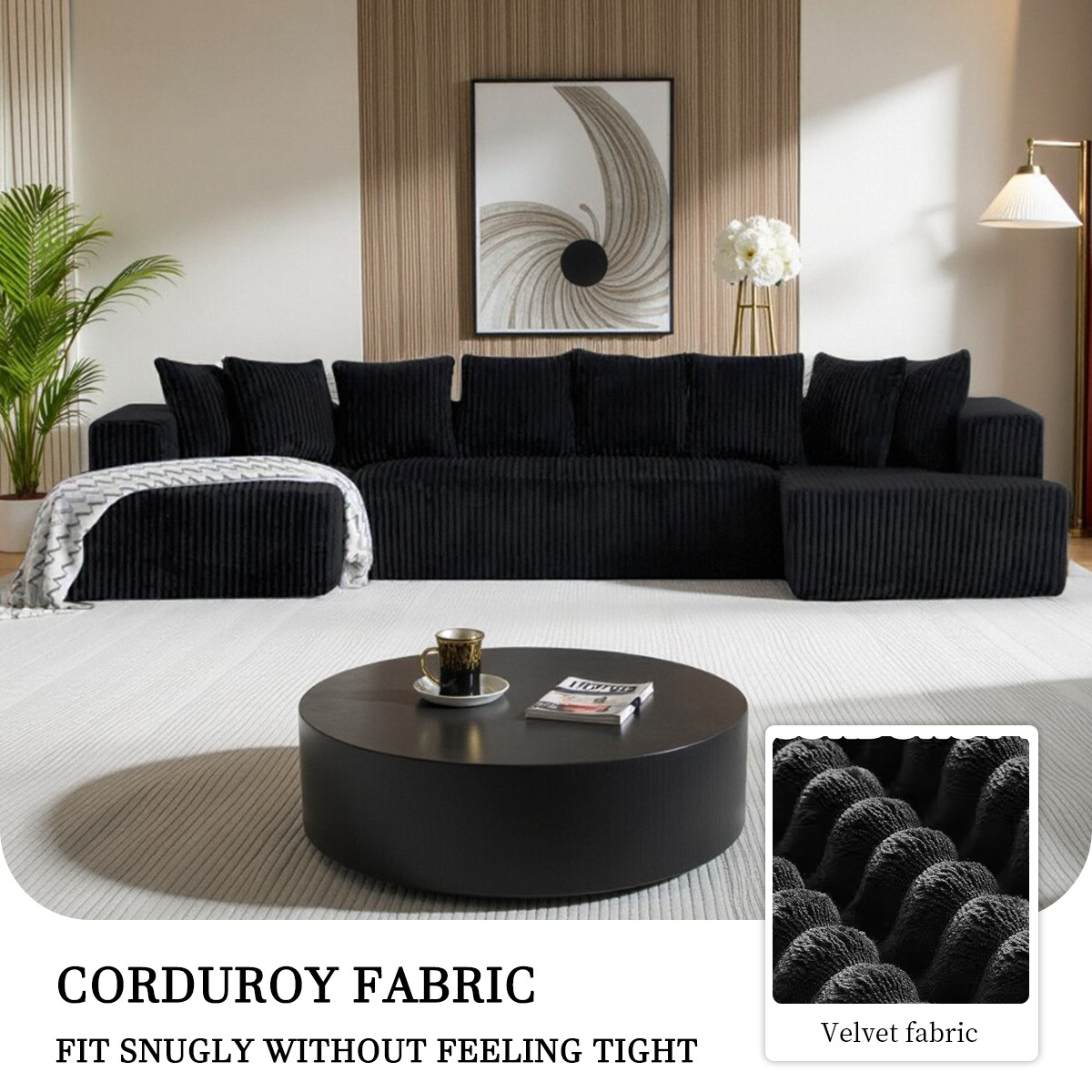 Modular Compression Sofa Boneless Foam Sofa Pressed Couch in Box  Frameless Vacuum Pack Couch Compressed Sofa for Living Room