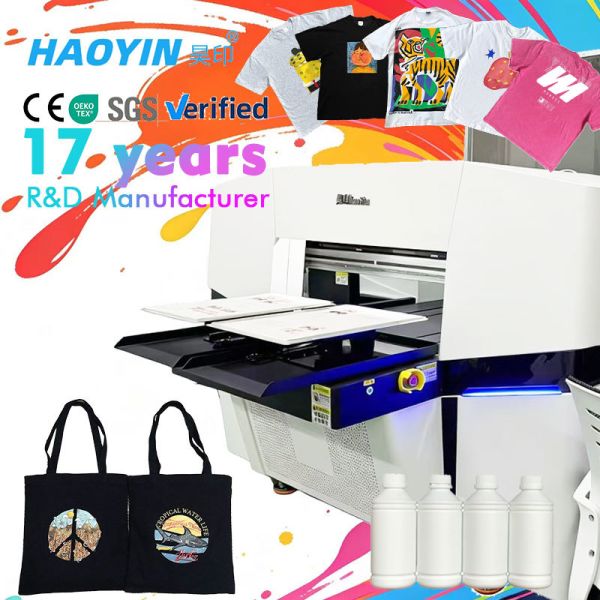 Pre-treatment plus six i3200 heads for vivid colors on pure cotton