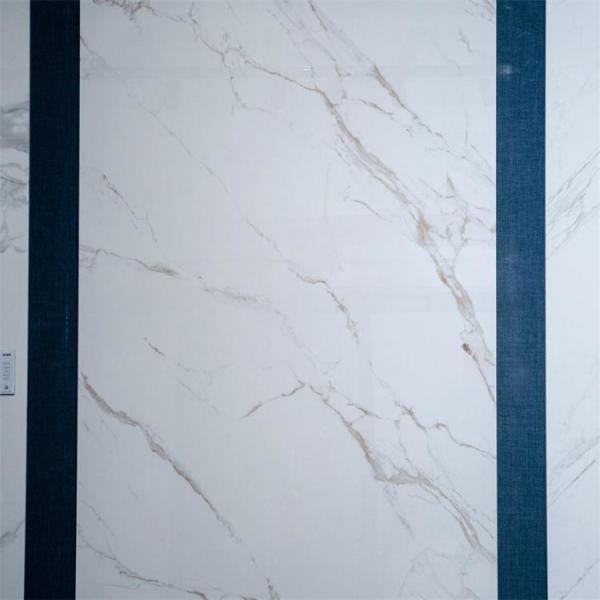 Glazed White Porcelain Marble Sintered Stone Tile Wall Slab Wear Resistant