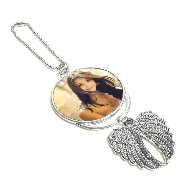 Personalized Metal Angel Wing Christmas Ornaments For Sublimation