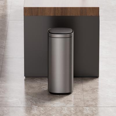 50L Big Capacity Stainless Steel Smart Sensor Bin Sustainable and Rolling Cover Type for Convenient Waste Disposal