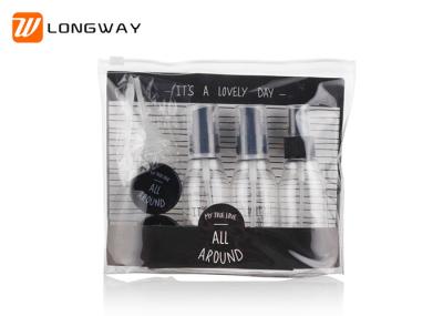 Eco Friendly Transparent Toiletry Bottle Set , Airplane Travel Bottles Nine Pieces