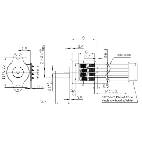 угол шага мотора 18° скорости 3.3VDC премьер-министра Stepper мотора 3000rpm 8mm микро-