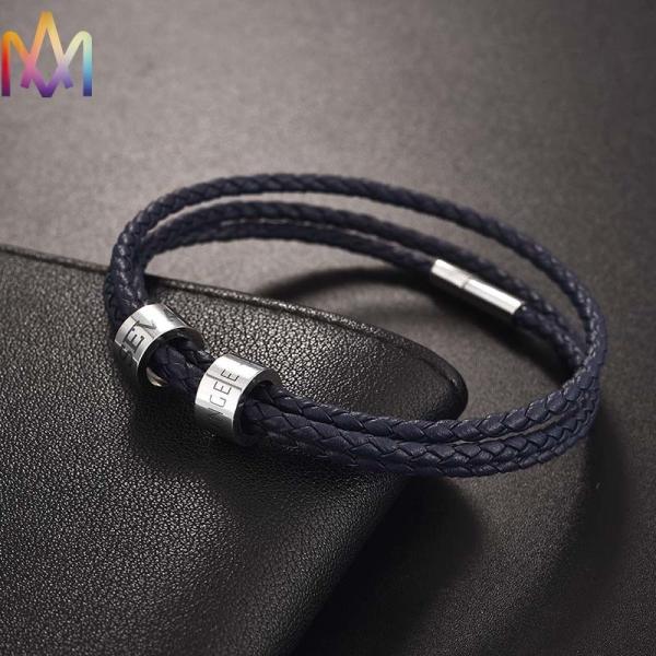 браслеты fadeless людей 19cm 21cm кожаные вышитые бисером