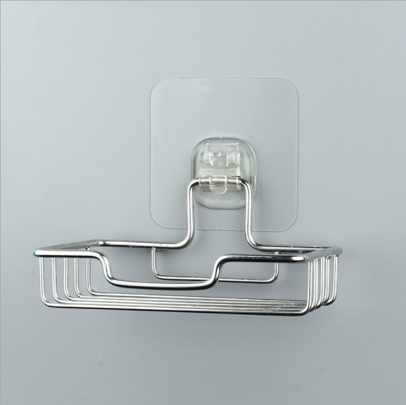 Adhesive No Drilling Suction Cup Soap Holder for Bathroom Kitchen