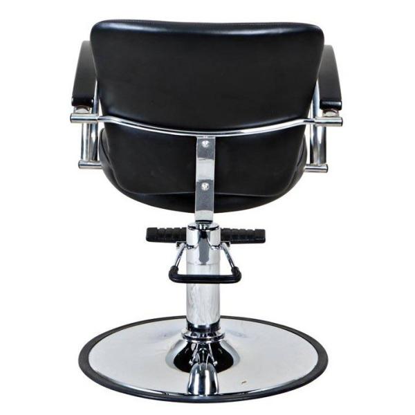 Round / Square Base Salon Hair Styling Chairs With Chrome Steel Foot Plate
