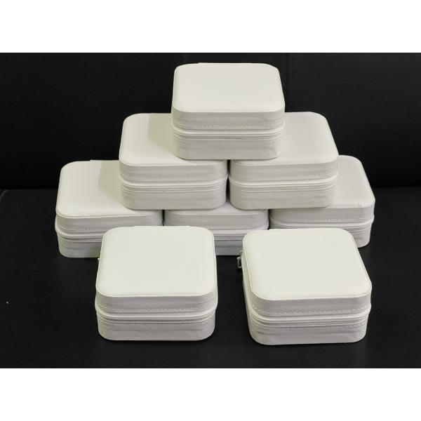 White Travel jewelry box organizer jewelry box women gift Pu jewelry box
