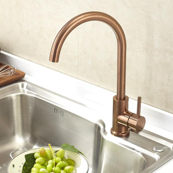 PVD Coating Copper Color Surface Kitchen Water Faucet For Sink Stainless Steel 304/316 Faucet