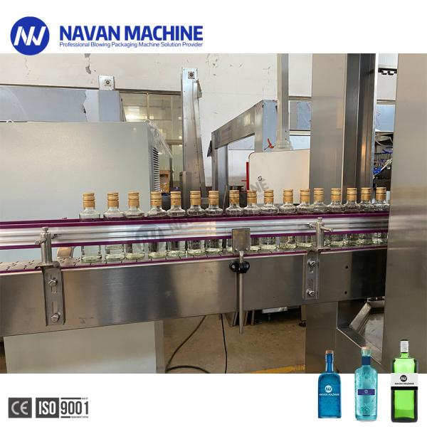 Automatic Glass Bottled Vodka Non Carbonated Drink 3 In 1 Filling Machine