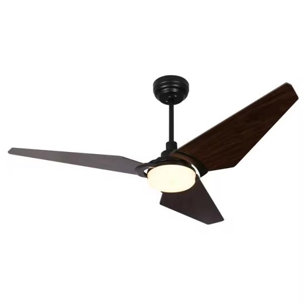 Ventilateur de plafond de 52 pouces avec lumière pour la décoration de l'éclairage de la salle à manger, ventilateur de plafond LED