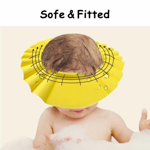 Prodigy Multicolor Odorless Baby Washing Cap Multifunctional Kids Shower Hat Baby Shower Caps