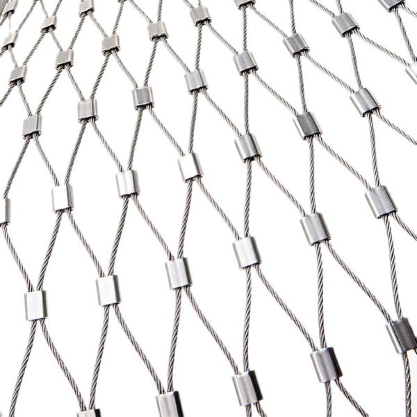 SS304 X Tend Cable Mesh Railing , Stainless Steel Ferruled Rope Mesh