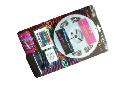 SMD 5050 RGB LED Tape Light Kit , Color Changing Led Light Strips Blistered Packing