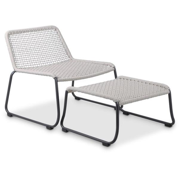 Portable Polyester Outdoor Foldable Chair Double Braided Spun With Stool