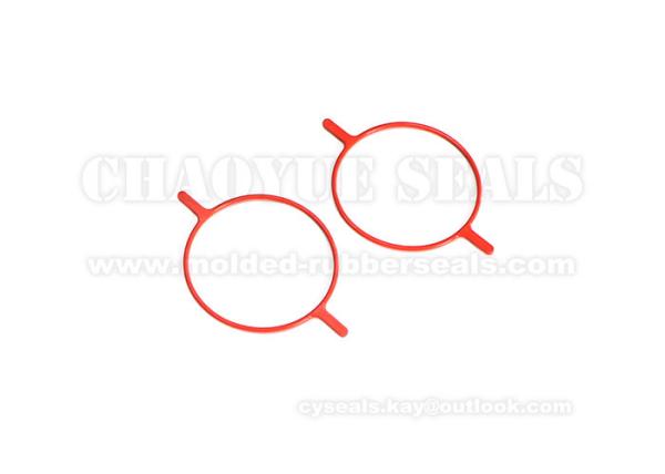 Orange EPDM Rubber Gasket Washer Seal Nonstandard Irregular Shaped 2mm Cross