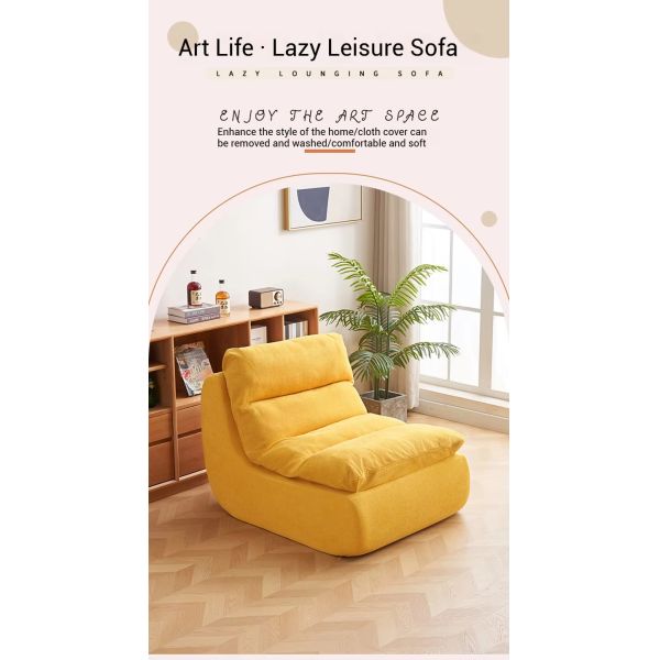 Wholesale Modern Living Room Backrest Cushion Lazy Lounge Recliner Sofa Chair Single Seat Bean Bag Sofa for Apartment Balcony