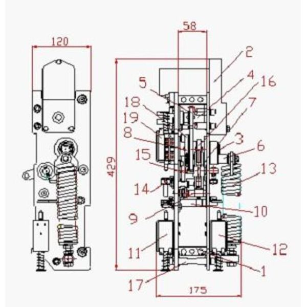 CTB Motor Operating Mechanism Outdoor Circuit Breaker Spring Mechanism With GB1984 Compliance