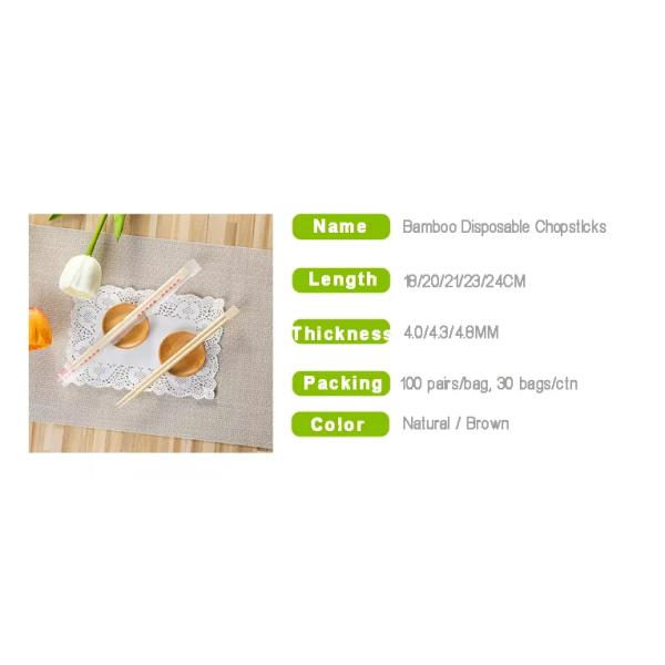 Японские устойчивые устранимые бамбуковые палочки с бумажным рукавом